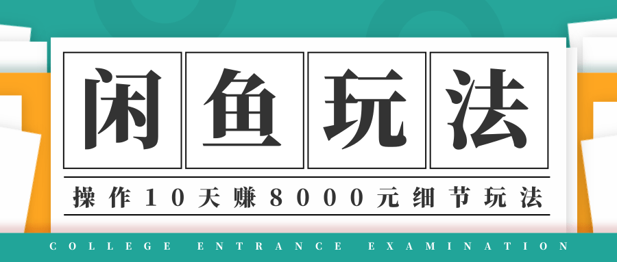 龟课·闲鱼项目玩法实战班第12期，操作10天左右利润有8000元细节玩法-杨大侠副业网