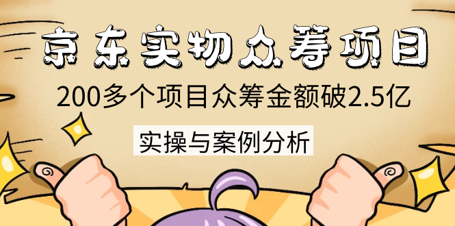 京东实物众筹项目：200多个项目众筹金额破2.5亿，实操与案例分析（4节课）-杨大侠副业网