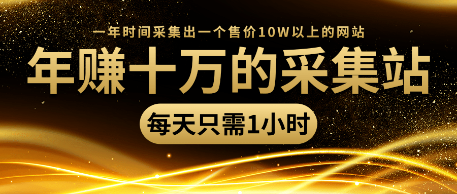 年赚十万的采集站，每天却只需要1小时，一年时间采集出一个售价10W以上的网站-杨大侠副业网