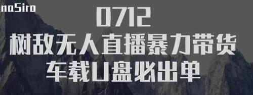 树敌‮习研‬社抖音无人直播暴力带货车载U盘必出单，单号单日产出300纯利润-杨大侠副业网