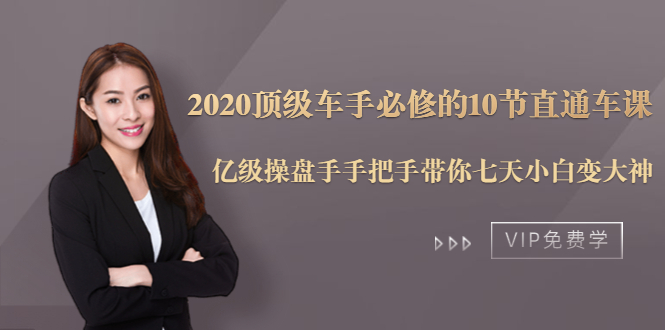 2020顶级车手必修的10节直通车课：亿级操盘手手把手带你七天小白变大神-杨大侠副业网