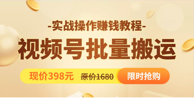 视频号批量运营实战教程，让你一天创作100个高质量视频，日引5W+流量-杨大侠副业网