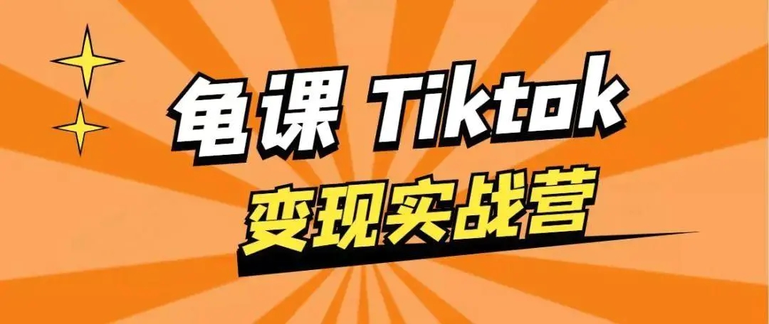 龟课·TikTok变现实战训练营线上第1期，多种变现模式，轻松赚美刀-杨大侠副业网