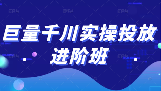 巨量千川实操投放进阶班，投放策略、方案，复盘模型和数据异常全套解决方法-杨大侠副业网