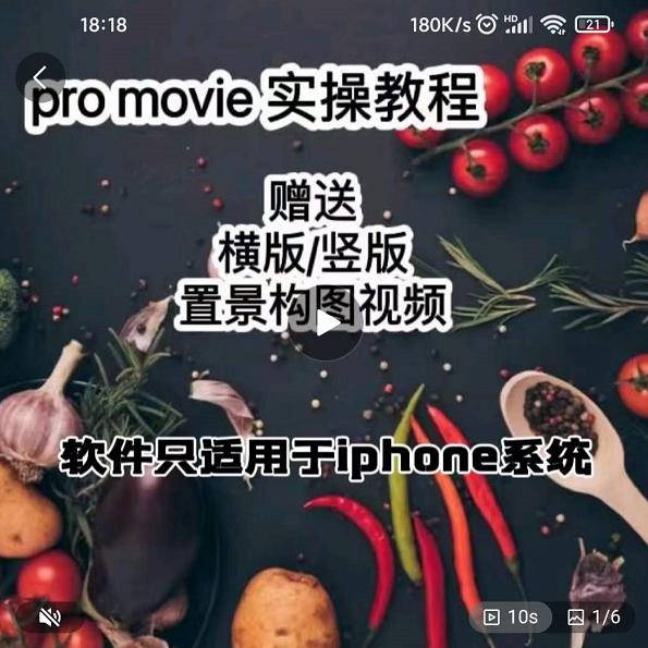 漆十二美食摄影，25​节promovie实操高手课节-杨大侠副业网