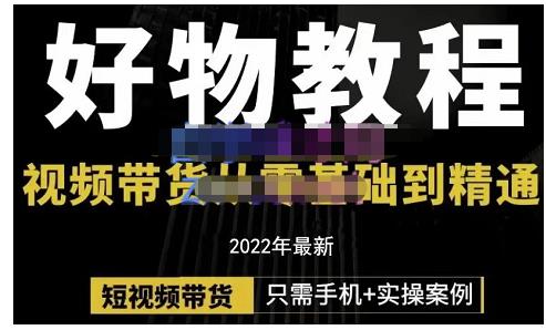 锅锅老师好物分享课程：短视频带货从零基础到精通，只需手机+实操-杨大侠副业网