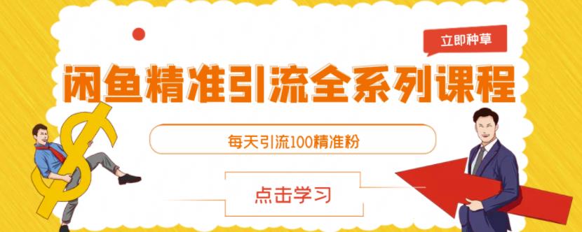 闲鱼精准引流全系列课程，每天引流100精准粉【视频课程】-杨大侠副业网