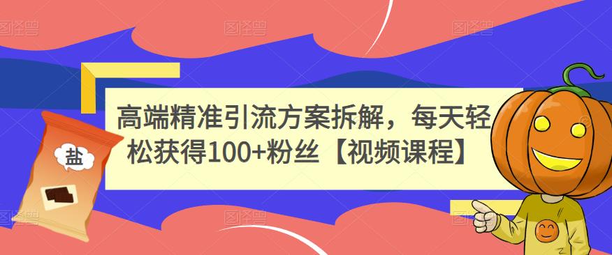 高端精准引流方案拆解，每天轻松获得100+粉丝【视频课程】-杨大侠副业网