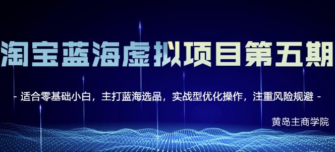 黄岛主淘宝虚拟无货源3.0+4.0+5.0，适合零基础小白，主打蓝海选品，实战型优化操作-杨大侠副业网