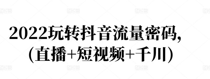 2022玩转抖音流量密码，(直播+短视频+千川)-杨大侠副业网