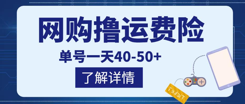 网购撸运费险项目，单号一天40-50+，实实在在能够赚到钱的项目【详细教程】-杨大侠副业网