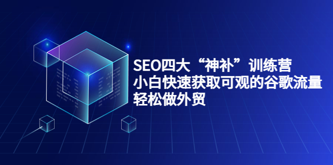 SEO四大“神补”训练营，小白快速获取可观的谷歌流量，轻松做外贸-杨大侠副业网