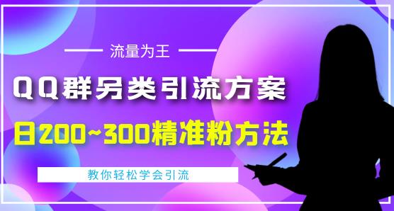 价值888的QQ群另类引流方案，半自动操作日200~300精准粉方法【视频教程】-杨大侠副业网