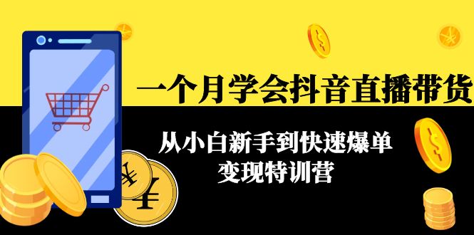 一个月学会抖音直播带货：从小白新手到快速爆单变现特训营(63节课)-杨大侠副业网