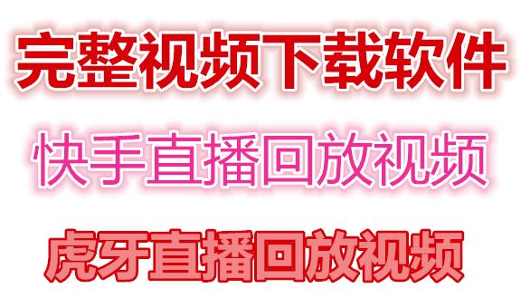 快手直播回放视频/虎牙直播回放视频完整下载(电脑软件+视频教程)-杨大侠副业网