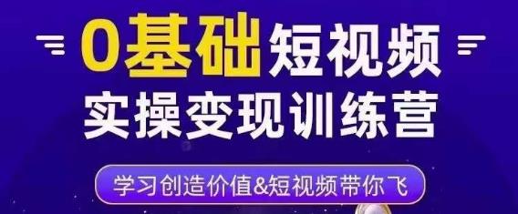 0基础短视频实操变现训练营，3大体系成就百万大V-杨大侠副业网