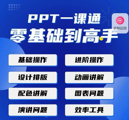 PPT·一课通·0基础到高手：通俗易懂快速掌握PPT的各种应用场合-杨大侠副业网