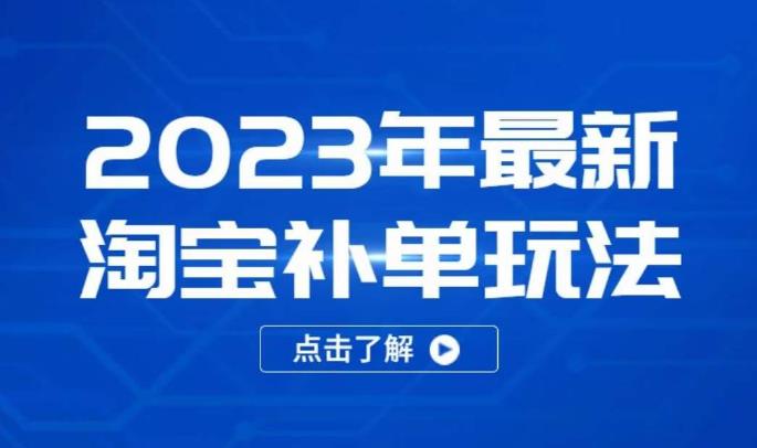 2023年最新淘宝补单玩法，18节课让教你快速起新品，安全不降权-杨大侠副业网