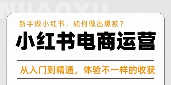 红商学院·小红书电商运营课，​新手做小红书如何快速做出爆款，从入门到精通，体验不一样的收货-杨大侠副业网