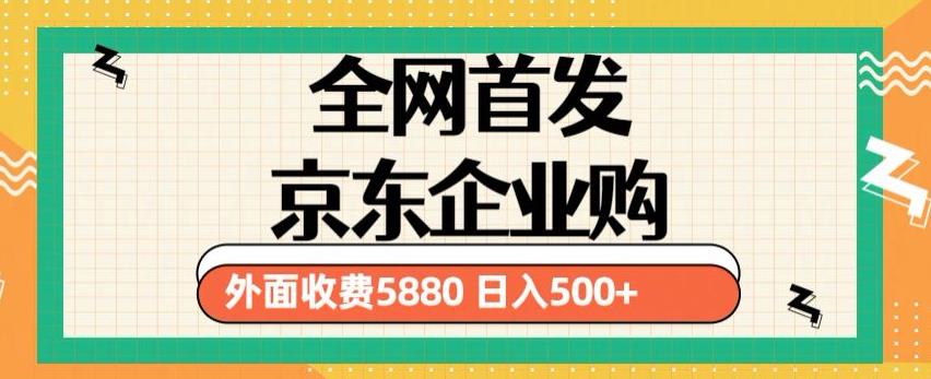 3月最新京东企业购教程，小白可做单人日利润500+撸货项目（仅揭秘）-杨大侠副业网