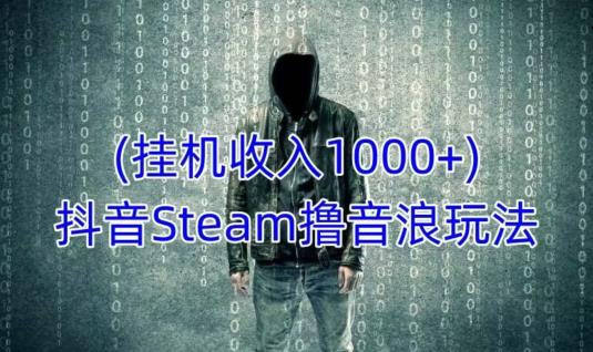 抖音Steam撸音浪玩法，挂机一天收入1000+不露脸 不说话 不封号 社恐人群福音-杨大侠副业网