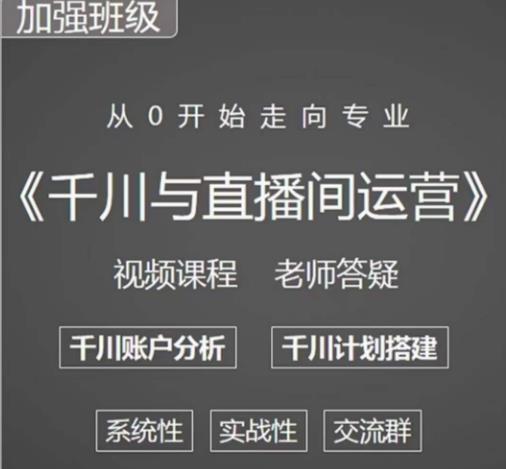 阳光哥·千川图文与直播间运营，从0开始走向专业，包含千川短视频图文、千川直播间、小店随心推-杨大侠副业网