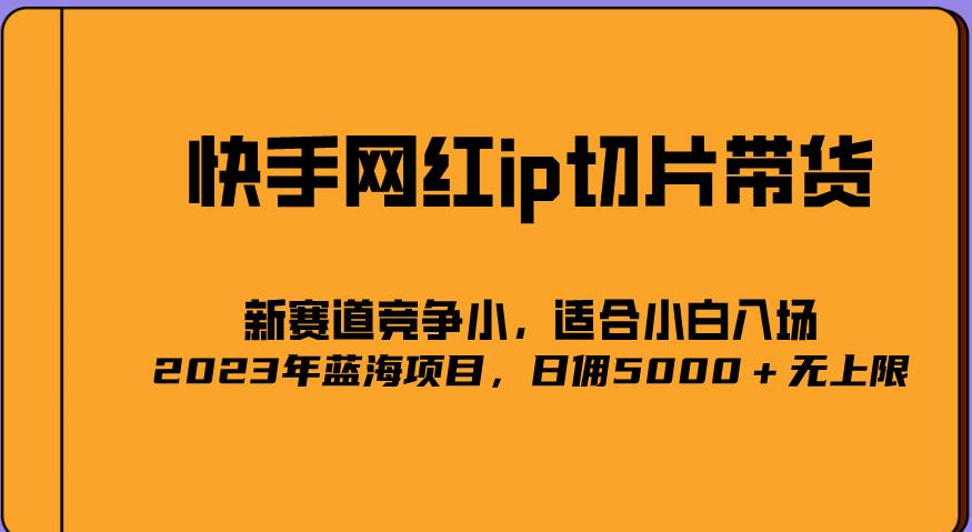 2023爆火的快手网红IP切片，号称日佣5000＋的蓝海项目，二驴的独家授权-杨大侠副业网