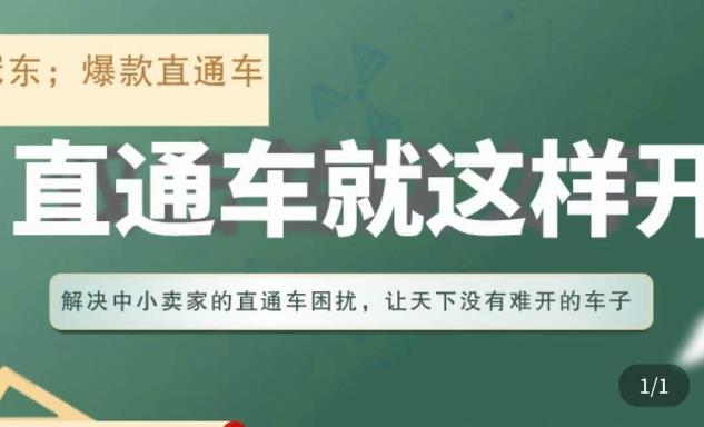 冠东·淘系直通车保姆级教程，全面讲解直通车就那么简单-杨大侠副业网