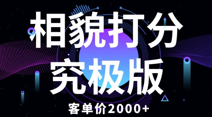 相貌打分究极版，客单价2000+纯新手小白就可操作的项目-杨大侠副业网