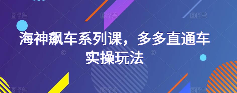 海神飙车系列课，多多直通车实操玩法-杨大侠副业网