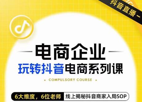 玺承·电商企业玩转抖音电商系列课，6大维度，6位老师，线上揭秘抖音商家入局SOP-杨大侠副业网