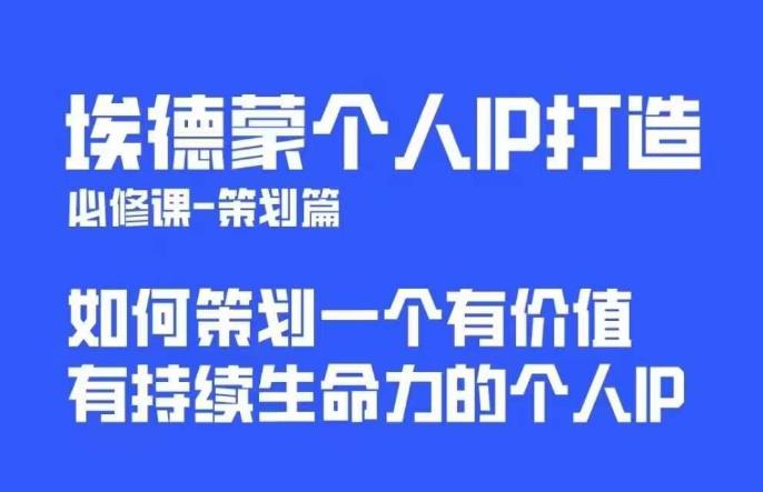 埃德蒙普通人都能起飞的个人IP策划课，如何策划一个优质个人IP-杨大侠副业网