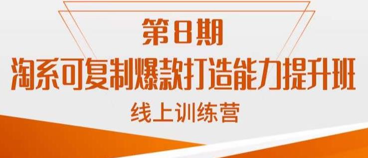 淘系可复制爆款打造能力提升班，这是一套可复制的打爆款标准化流程-杨大侠副业网