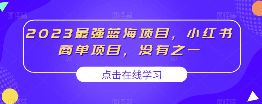 2023最强蓝海项目，小红书商单项目，没有之一【揭秘】-杨大侠副业网