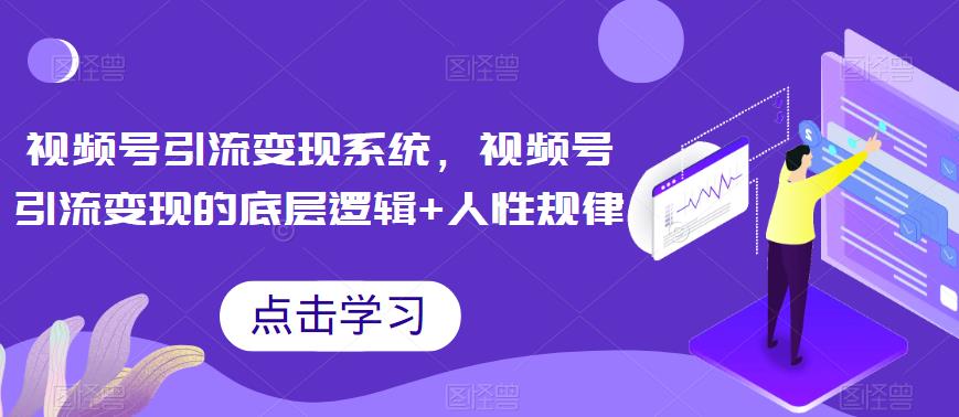 视频号引流变现系统，视频号引流变现的底层逻辑+人性规律-杨大侠副业网