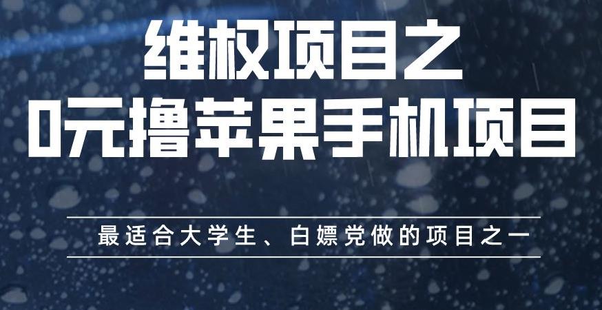 维权项目之0元撸苹果手机项目，最适合大学生、白嫖党做的项目之一【揭秘】-杨大侠副业网