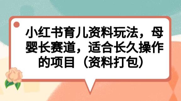 小红书育儿资料玩法，母婴长赛道，适合长久操作的项目（资料打包）【揭秘】-杨大侠副业网