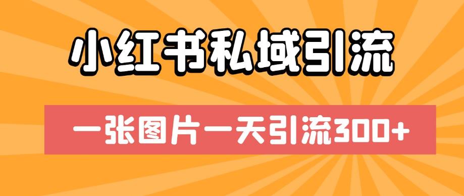 小红书私域引流，一张图片一天引流300+【揭秘】-杨大侠副业网