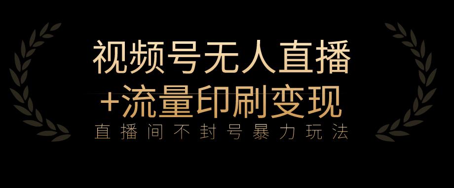 全网首发视频号不封号无人直播暴利玩法+流量印刷机变现，日入1000+【揭秘】-杨大侠副业网