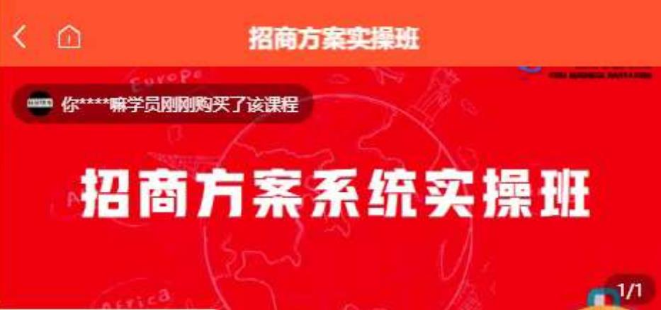 【一度招商】招商方案系统实操班 价值1980元-杨大侠副业网