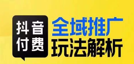 抖音付费全域推广玩法解析，抓住平台红利，小付费撬动大流量-杨大侠副业网