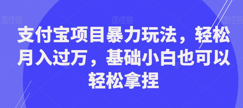 支付宝项目暴力玩法，轻松月入过万，基础小白也可以轻松拿捏【揭秘】-杨大侠副业网