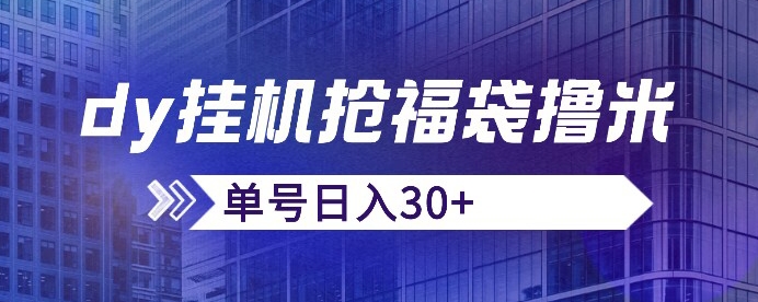 抖音抢福袋/抢红包脚本，只要号多放着一天抢个30+没问题的【揭秘】-杨大侠副业网