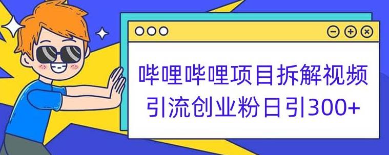 哔哩哔哩项目拆解引流创业粉日引300+小白可轻松上手【揭秘】-杨大侠副业网