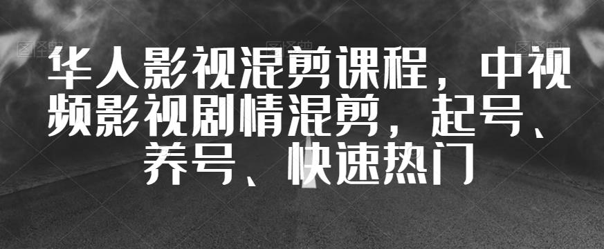 华人影视混剪课程，中视频影视剧情混剪，起号、养号、快速热门-杨大侠副业网