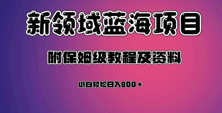 虚拟资源蓝海领域新项目，轻松日入800＋，附保姆级教程及资料-杨大侠副业网