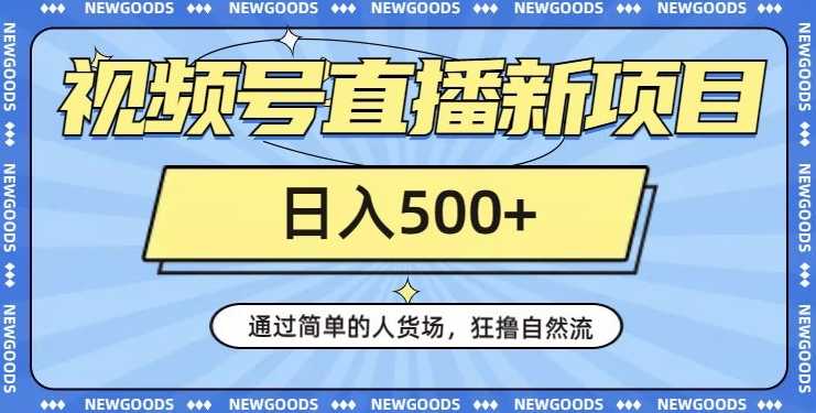 视频号直播新项目，通过简单的人货场，狂撸自然流，日入500+【260G资料】-杨大侠副业网