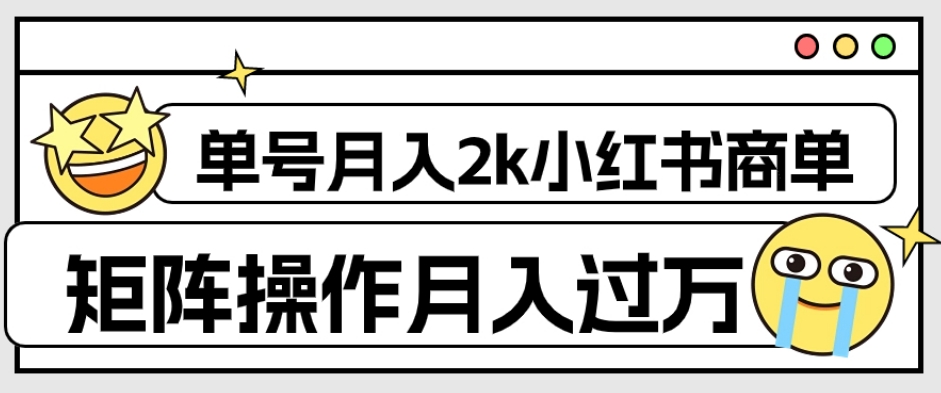 外面收费1980的小红书商单保姆级教程，单号月入2k，矩阵操作轻松月入过万-杨大侠副业网