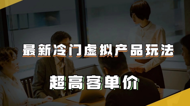 最新冷门虚拟产品玩法，超高客单价，月入2-3万＋【揭秘】-杨大侠副业网