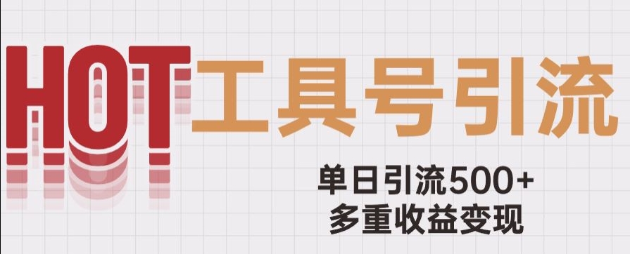 用工具号来破局，单日引流500+一条广告4位数多重收益变现玩儿法【揭秘】-杨大侠副业网